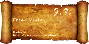 Fried Vivien névjegykártya