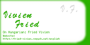 vivien fried business card